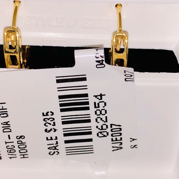 REAL DIAMOND Baguette Hoops NOT CZ NOT FAKE SALE! - Picture 4 of 8